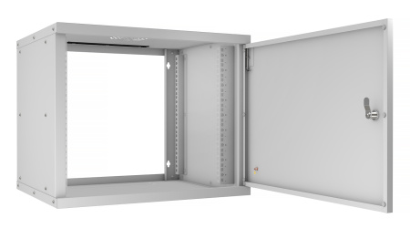 Cabeus, WSC-05D-9U55/45m, шкаф телекоммуникационный настенный 19" 9U, серия LIGHT разборный, дверь металл, цвет серый