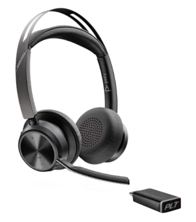 Poly Voyager Focus 2 UC - беспроводная гарнитура для ПК и мобильного телефона (Bluetooth, Hybrid ANC, адаптер BT700 USB-С)