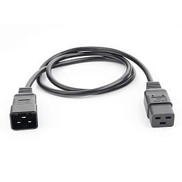 Cabeus, PC-IEC19-IEC20-5M, кабель питания IEC 320 C19 - IEC 320 C20 (3x1.5), 16A, прямая вилка, 5м