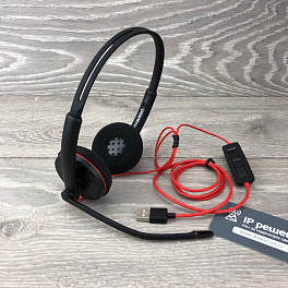 Plantronics BlackWire C3220-A - проводная гарнитура (стерео, USB-A)