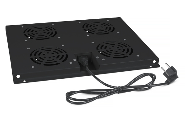 Cabeus, TRAY-60-BK, модуль вентиляторный с 4-я вентиляторами для установки в напольные шкафы серии SH-05C, ND-05C глубиной 600мм, цвет черный (RAL 9004) Cabeus, TRAY-60-BK, модуль вентиляторный с 4-я вентиляторами для установки в напольные шкафы серии SH-05C, ND-05C глубиной 600мм, цвет черный (RAL 9004)