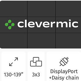 Видеостена 3x3 CleverMic DP-W46-3.5-500 (FullHD 138 DisplayPort)