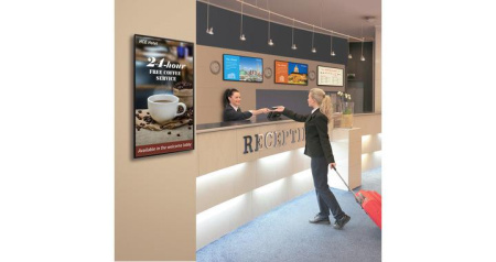 40" Информационная панель, LCD TFT, 450 Кд/м2, 1920х1080, 5.000:1, HDMI, DisplayPort, VGA, LAN, USB, RS-232 вх/вых, динамики 7+7 Вт, тонкая рамка 11 мм, 15 кг, ОС Android ОС и контроллер; режим 24/7 40" Информационная панель, LCD TFT, 450 Кд/м2, 1920х1080, 5.000:1, HDMI, DisplayPort, VGA, LAN, USB, RS-232 вх/вых, динамики 7+7 Вт, тонкая рамка 11 мм, 15 кг, ОС Android ОС и контроллер; режим 24/7