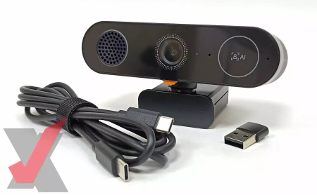 VoiceXpert VXV-111-UMS, веб-камера 2K, обзор 96°, встроенные микрофоны и динамик