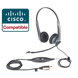 Jabra GN2000 USB CIPC Duo (20001-496), профессиональная телефонная гарнитура для контакт и call-центров