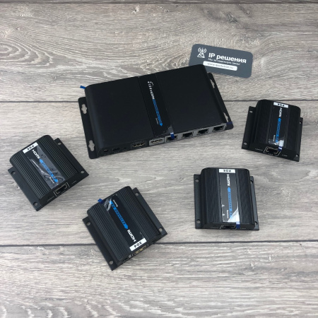 Lenkeng LKV714Pro - Разветвитель-удлинитель 1*4 HDMI, ИК, CAT6, до 40 метров