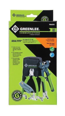 Greenlee 4910 - набор инструментов SealTite Pro CATV для монтажа коаксиального кабеля