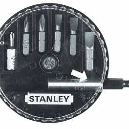 Stanley 1-68-735 - Набор отверточных насадок (7 шт.; 3SL+3PH+магн. держ.)