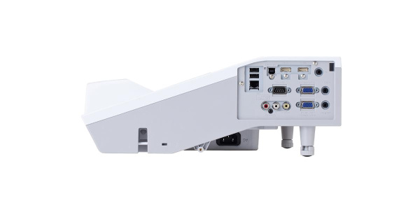 Трехчиповый интерактивный 3LCD-проектор 3300 лм, WXGA 1280 x 800, 16:10, одна лампа, 10000:1, сверхкороткофокусный объектив. HDMI x 2, RCA jack (L/R) x 1, USB. Вес 4.5кг. Белого цвета Трехчиповый интерактивный 3LCD-проектор 3300 лм, WXGA 1280 x 800, 16:10, одна лампа, 10000:1, сверхкороткофокусный объектив. HDMI x 2, RCA jack (L/R) x 1, USB. Вес 4.5кг. Белого цвета