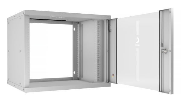 Cabeus, WSC-05D-9U55/45, шкаф телекоммуникационный настенный 19" 9U, серия LIGHT разборный, дверь стекло, цвет серый Cabeus, WSC-05D-9U55/45, шкаф телекоммуникационный настенный 19" 9U, серия LIGHT разборный, дверь стекло, цвет серый