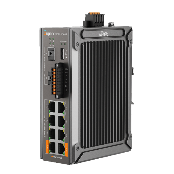 WI-TEK Superic SP3010FM-L2 v3, промышленный коммутатор
