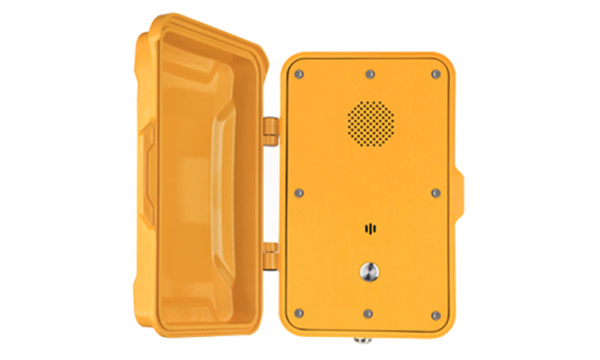 J&R JR102-SC-Y-SIP, промышленный IP-телефон с крышкой, с 1 кнопкой, 2 SIP аккаунта, RJ45, WAN/LAN  J&R JR102-SC-Y-SIP, промышленный IP-телефон с крышкой, с 1 кнопкой, 2 SIP аккаунта, RJ45, WAN/LAN