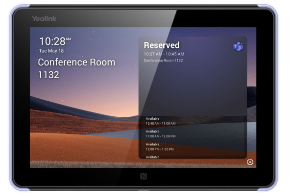 Yealink RoomPanel, панель бронирования переговорных комнат Yealink RoomPanel, панель бронирования переговорных комнат
