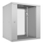 Cabeus, WSC-05D-12U55/45, шкаф телекоммуникационный настенный 19" 12U, серия LIGHT разборный, дверь стекло, цвет серый