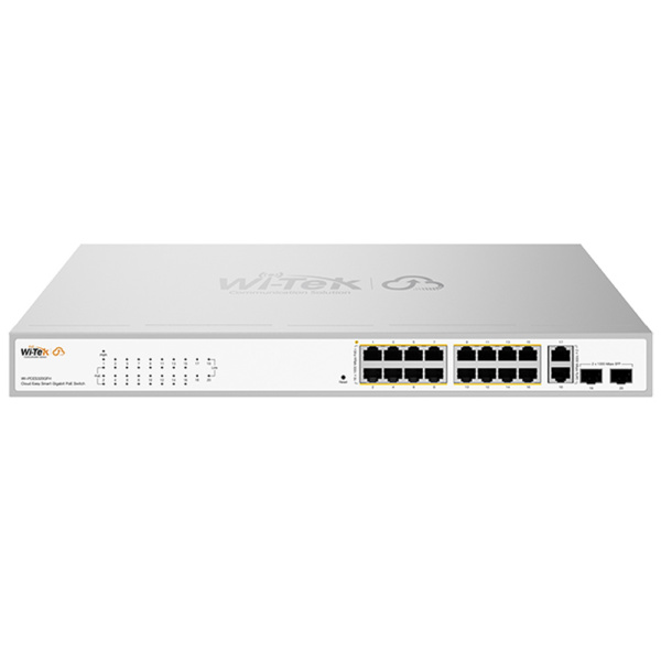Wi-Tek WI-PCES320GFH, управляемый гигабитный коммутатор с PoE 16 ports