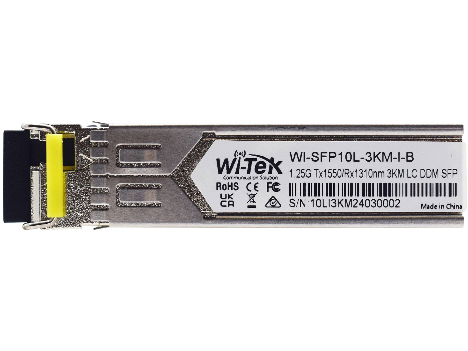 WI-TEK WI-SFP10L-3KM-I, промышленный оптический модуль