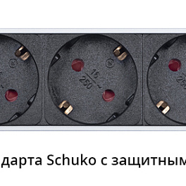 Cabeus, PDU-16-20S-B, блок розеток для 19" шкафов, вертикальный, 20 розеток Schuko, 16А, автомат защиты, алюминиевый корпус, шнур с вилкой Schuko 2 м