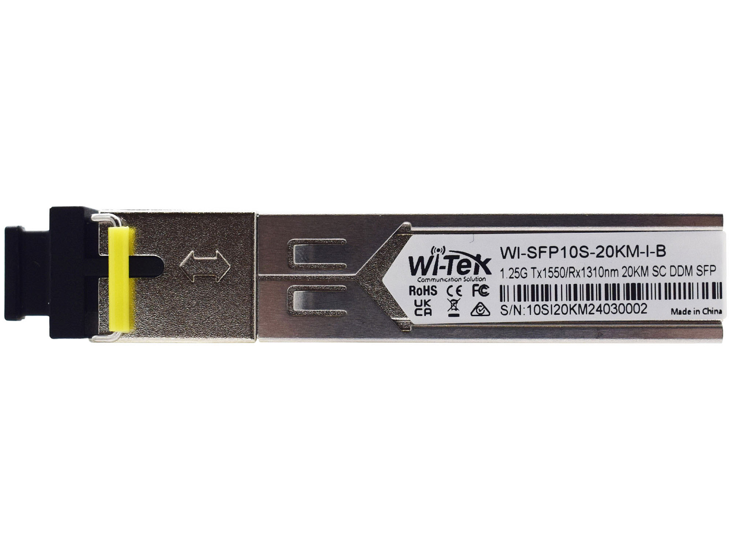WI-TEK WI-SFP10S-20KM-I, промышленные оптические модули SFP WDM