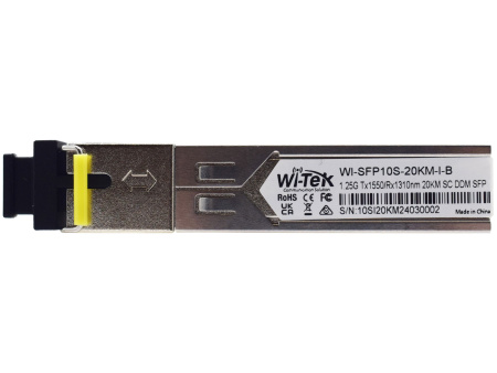 WI-TEK WI-SFP10S-20KM-I, промышленные оптические модули SFP WDM