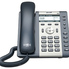ATCOM A21, IP-телефон, чб LCD 3,1", 2x10/100TX, 2 SIP линии, POE