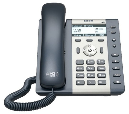 ATCOM A21, IP-телефон, чб LCD 3,1", 2x10/100TX, 2 SIP линии, POE ATCOM A21, IP-телефон, чб LCD 3,1", 2x10/100TX, 2 SIP линии, POE