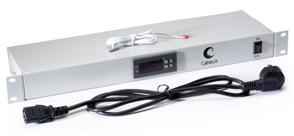 Cabeus, JG01, микропроцессорная контрольная панель со встроенным термостатом, для автоматического регулирования или управления вентиляторными модулями Cabeus, JG01, микропроцессорная контрольная панель со встроенным термостатом, для автоматического регулирования или управления вентиляторными модулями