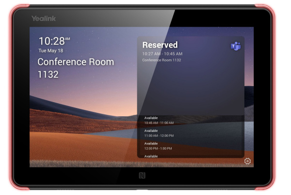 Yealink RoomPanel, панель бронирования переговорных комнат Yealink RoomPanel, панель бронирования переговорных комнат