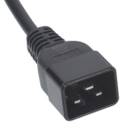 Cabeus, PC-IEC19-IEC20-3M, кабель питания IEC 320 C19 - IEC 320 C20 (3x1.5), 16A, прямая вилка, 3м