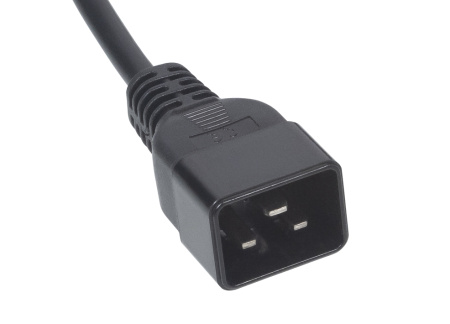 Cabeus, PC-IEC19-IEC20-3M, кабель питания IEC 320 C19 - IEC 320 C20 (3x1.5), 16A, прямая вилка, 3м