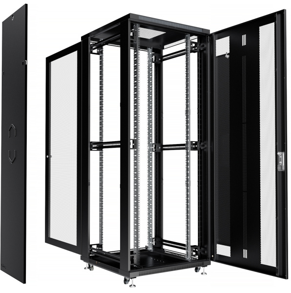 Cabeus, ND-05C-47U80/80-BK, шкаф монтажный телекоммуникационный 19" 47U 800x800x2277mm (ШхГхВ), цвет черный (RAL 9004) 