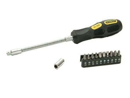 Stanley 0-62-508 - Отвертка с гибким стержнем, с 10 насадками Stanley 0-62-508 - Отвертка с гибким стержнем, с 10 насадками