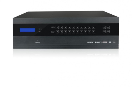 Универсальный модульный матричный коммутатор Digis FMA-16 (шасси), 16 портов, 4K, RS232, IR, TCP/IP, EDID, Сенсорный экран, 4 из 12 портов сторого выходные