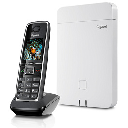 Gigaset N670IP PRO + C530H PRO, комплект базовая станция с трубкой  (до 20 трубок, 8 одновременных звонков)