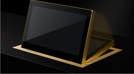 Моторизованный профессиональный 17,3" Full HD монитор. Отделка 24-каратным золотом. Электропривод. DVI-I и DVI-D. Подъемная система активируется через встроенные кнопки, внешний контроль GPI или AH-Net протокол (RS422) через CAT 5 кабель