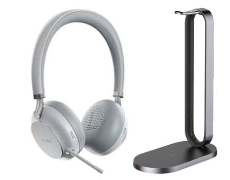 Yealink BH76 with Charging Stand UC Light Gray USB, bluetooth гарнитура в комплекте с зарядной станцией
