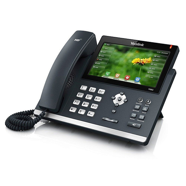 Yealink SIP-T48G, цветной сенсорный экран, 6 аккаунтов, BLF,  PoE, GigE, без БП