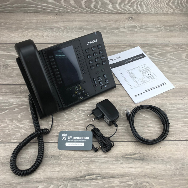 UNIVOIS U6S, IP-телефон, 8 SIP аккаунтов, POE, Bluetooth, 1Гб порт