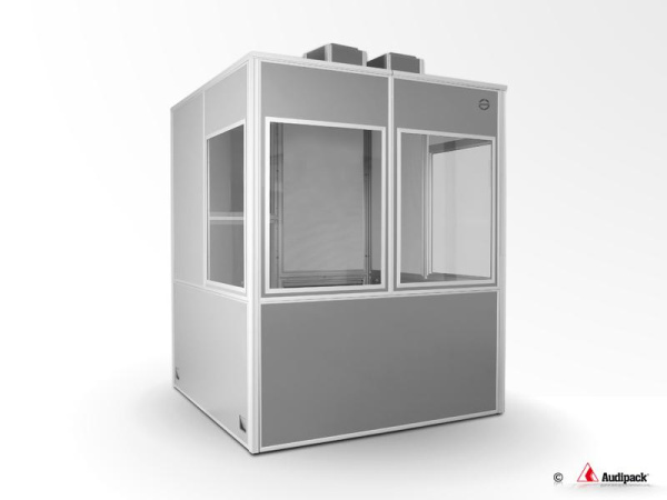 Кабина для синхронного перевода речи серии Audipack Silent 9700, для 2-х переводчиков, с системой вентиляции, ISO 4043:2016 Цена включает экспортную упаковку P4039