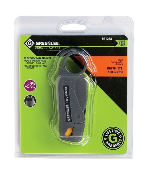 Greenlee LC CST - стриппер (2,4-8,7мм) RG178/179/188/187/188A/405, AT&T735(A), NT735, Belden 1855A/8218 Greenlee LC CST - стриппер (2,4-8,7мм) RG178/179/188/187/188A/405, AT&T735(A), NT735, Belden 1855A/8218