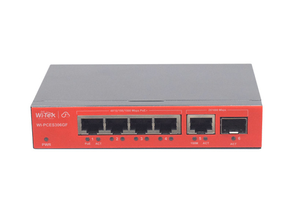 WI-TEK WI-PCES306GF, коммутатор гигабитный настраиваемый с поддержкой PoE