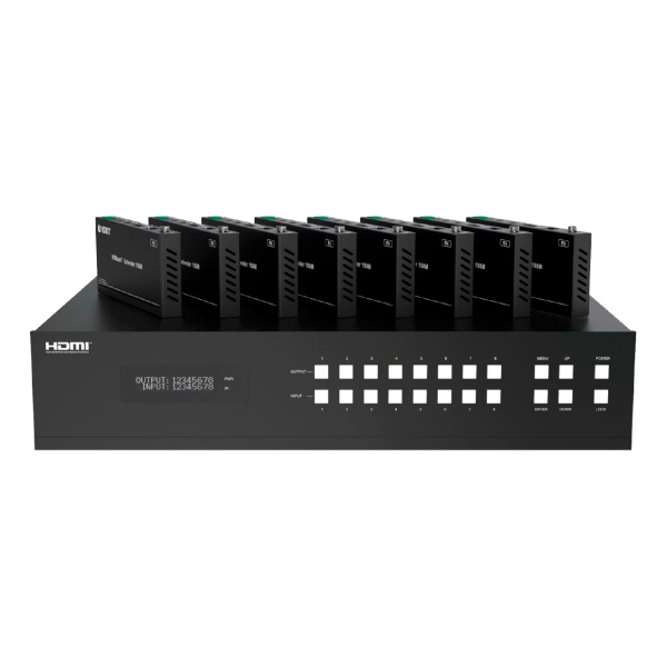Prestel MHT-88R150, матричный коммутатор HDMI 8х8 с поддержкой HDBaseT