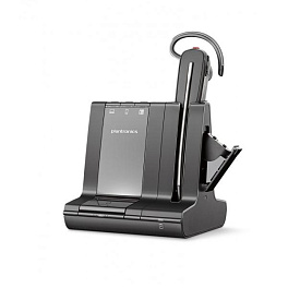 Plantronics Savi 8245 Office, беспроводная (DECT) гарнитура для компьютера, мобильного и стационарного телефонов с шумоподавлением (S8245-M), USB-A, Microsoft