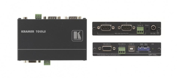 [VP-14XL] Расширитель интерфейса Kramer RS-232 с портами RS-232, RS-485, USB