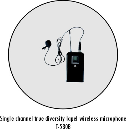 ITC T-530B, приёмник + петличный  микрофон