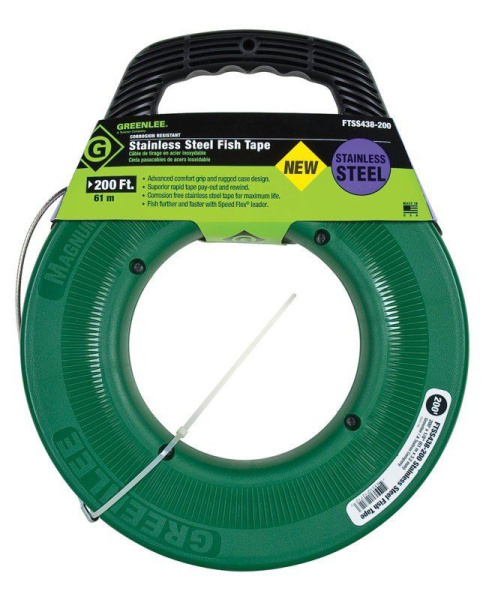 Greenlee FTSS438-200 - УЗК, нерж стальной трос (61 м х 3,3 мм) Greenlee FTSS438-200 - УЗК, нерж стальной трос (61 м х 3,3 мм)