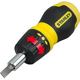 Stanley 0-66-358 ОТВЕРТКА "MULTIBIT STUBBY" С ХРАПОВЫМ МЕХАНИЗМОМ СО СМЕННЫМИ ВСТАВКАМИ