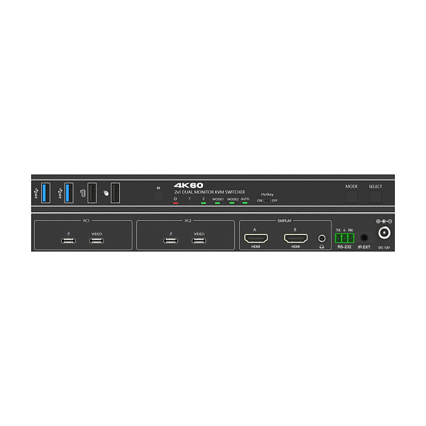 Prestel KVM-4KU22, KVM-переключатель 2х2 USB-C
