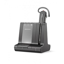 Plantronics Savi 8240 Office, беспроводная (DECT) гарнитура для компьютера, мобильного и стационарного телефонов с шумоподавлением (S8240), USB-A