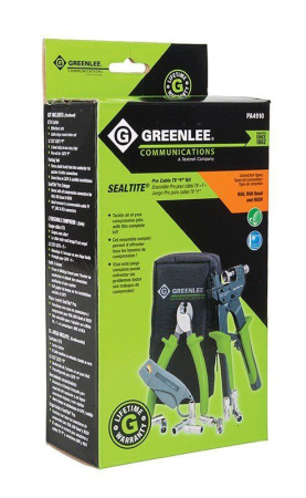Greenlee 4910 - набор инструментов SealTite Pro CATV для монтажа коаксиального кабеля