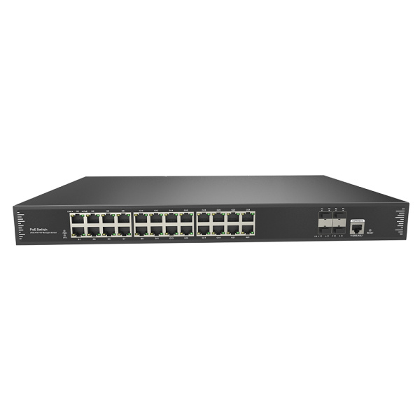 Prestel NS2-24C1-600P-4F10, управляемый PoE L2+ коммутатор